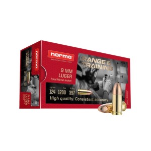 Cartouches NORMA 9mmx19 124gr FMJ - Boîte de 50