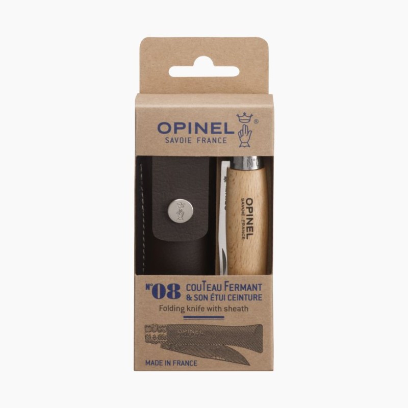 Opinel N°08 Inox AVEC ETUI CEINTURE