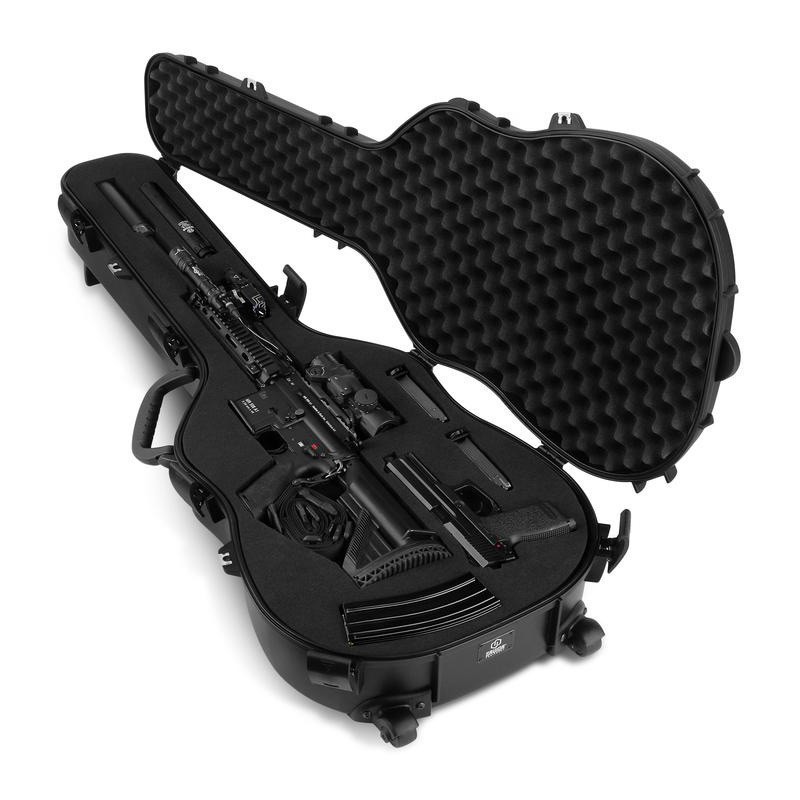 Savior Equipment Caisse Discrete Guitare - mousse customisable avec poignées et roues noir 45'' 114 cm