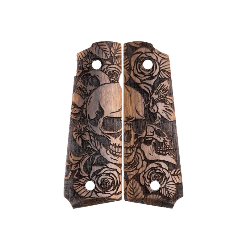 PLAQUETTE BOIS  PT1911 SKULL