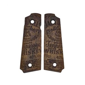 MBT - PLAQUETTE BOIS POUR PISTOLET TAURUS 1911 -  JACK DANIEL'S