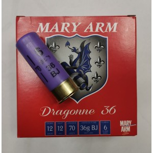 Cartouches MARY ARM Dragonne 36 - Cal: 12/70 - 36gr - N°6 - BJ - x25