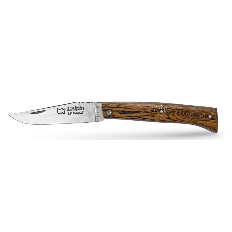 COUTEAU AU SABOT L'ALPIN ESPRIT CHALETY PLEIN MANCHE  10CM BOCOTE