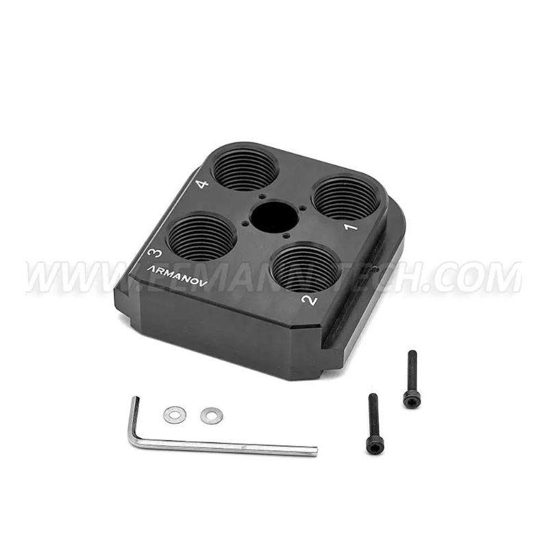 Armanov DTH550FF-BL Dillon Precision RL550 Tête d'outil à flottement libre et à jeu nul en aluminium CNC