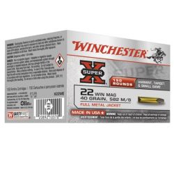 Cartouches Winchester 22 LR MAGNUM SUPER-X 40gr (boite de 150)