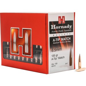 Ogives HORNADY 6.5MM .264 135grs A-TIP - 26179 -Boîte de 100 unités