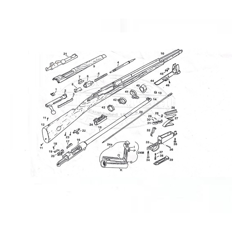 CARL GUSTAFS M96 - M96/38 VIS DE BOITE D'EJECTION (EJECTOR SCREW)