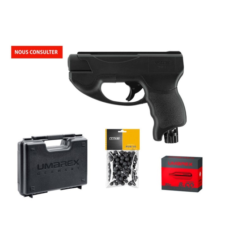 PACK PRET A TIRER TP50 UMAREX T4E - 11J ( 100 Billes, 10 cartouches CO2, MALLETTE)