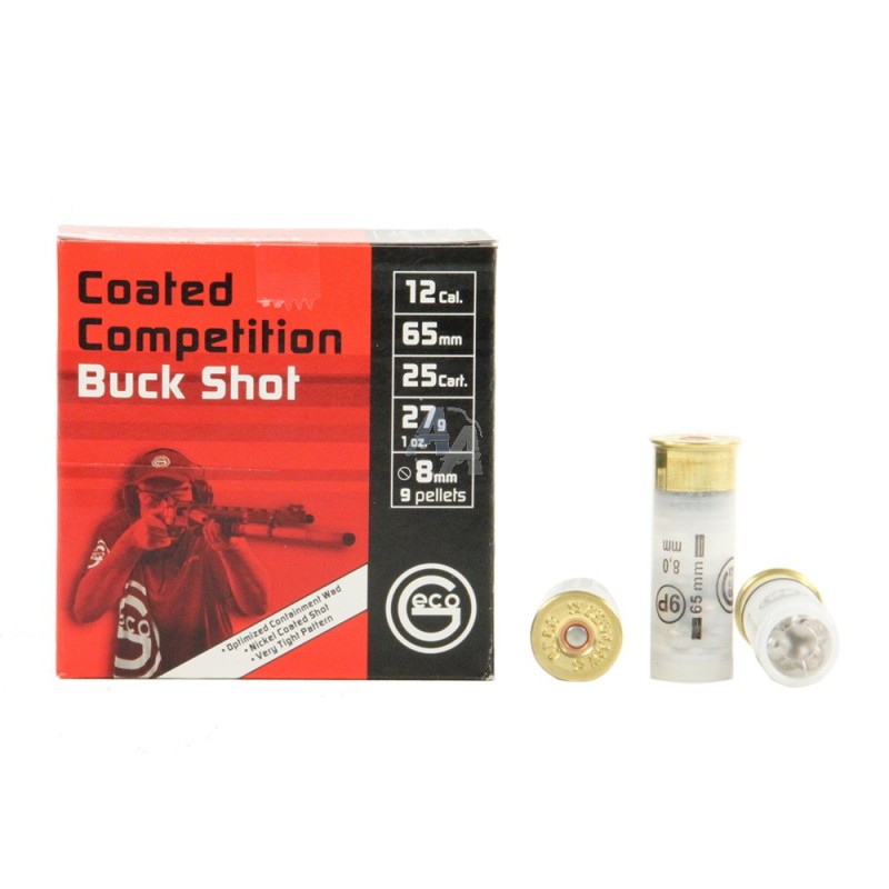 GECO BUCK SHOT COMPETITION BOITES DE 25 CARTOUCHES