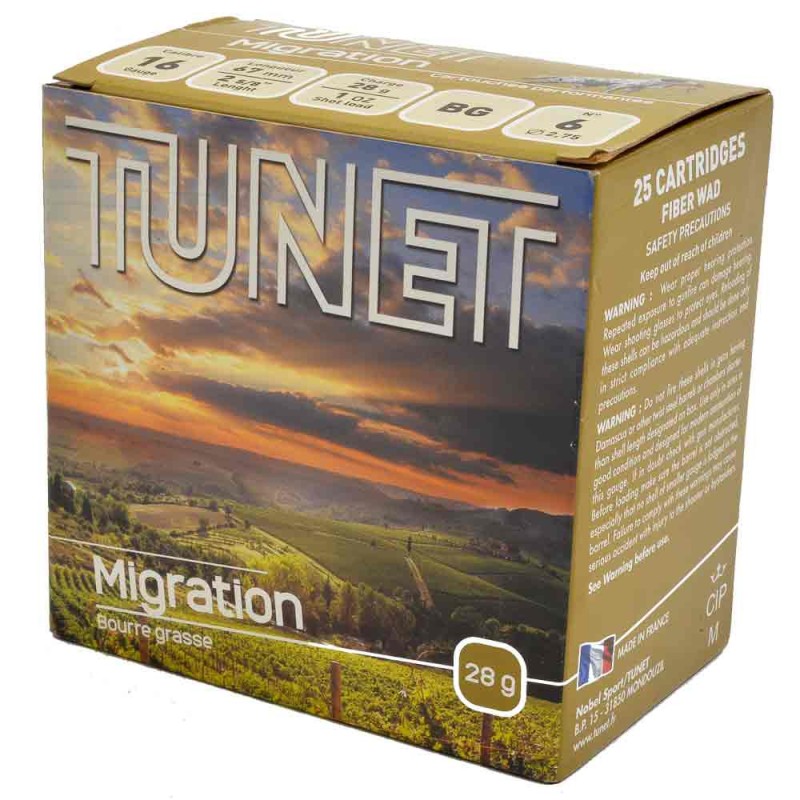 Cartouches TUNET MIGRATION 6 - Cal.16