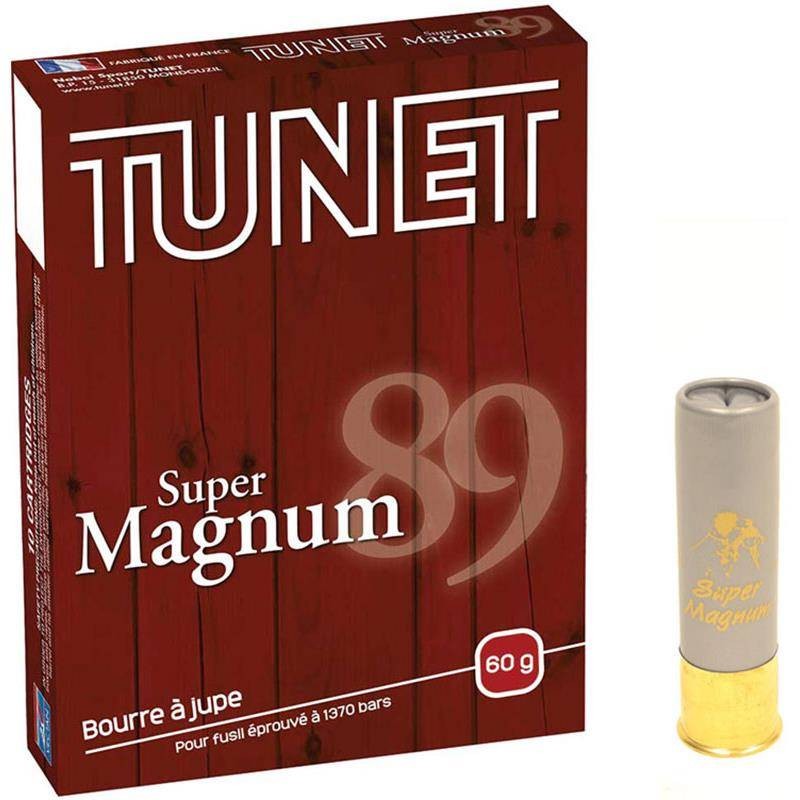Cartouches TUNET SUPER MAGNUM Cal. 12/89 60G - BJ - PB6 X10
