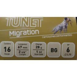 Cartouches TUNET MIGRATION 6 - Cal.16