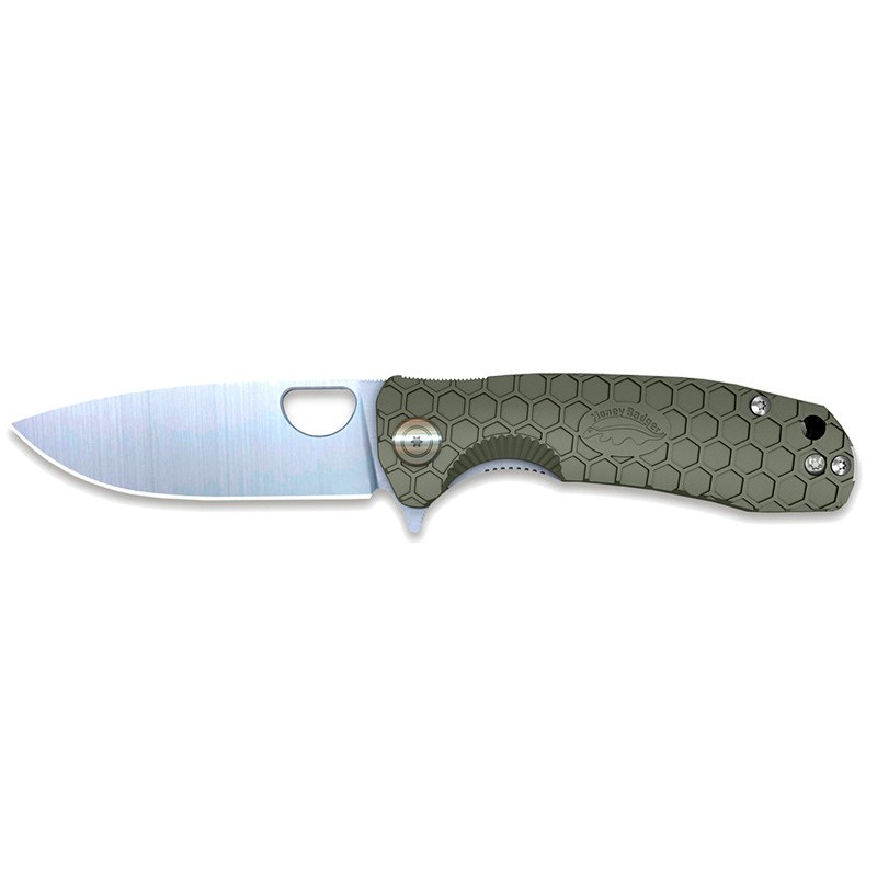 Couteau flipper medium GREEN 81 MM HONEY BADGER