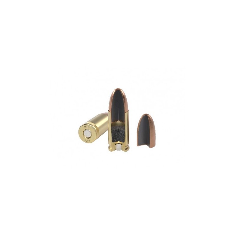 Cartouches MFS Calibre 9mm 124grs FMJ - Boite de 50 unités