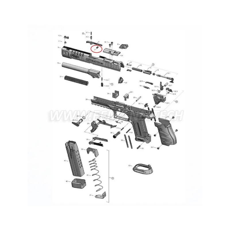 Walther RESSORT D'EXTRACTEUR 73-624214