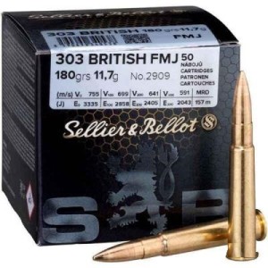 Cartouches 303 British Sellier & Bellot, 180grs - FMJ - Boite de 50
