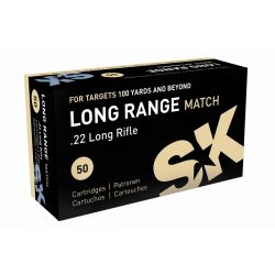 Cartouches SK LONG RANGE MATCH Calibre 22LR - Boite de 50 unités