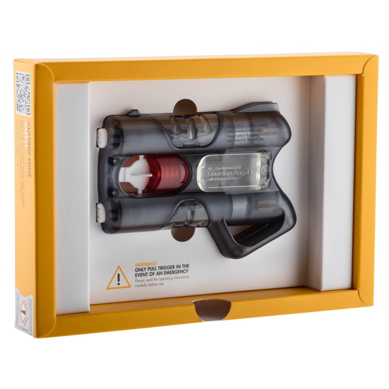GUARDIAN ANGEL III NOIR AVEC CROSSE PISTOLET DEFENSE AU GAZ