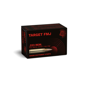 cartouches TARGET FMJ GECO - Cal:223 Rem - 4.1gr/63Grs - par 50