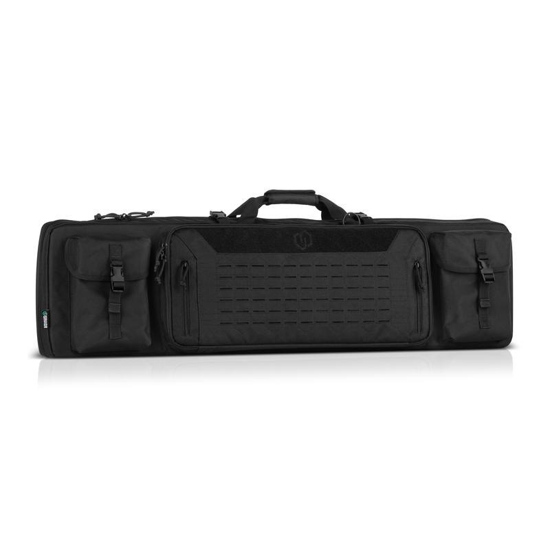 Savior Equipment Urban Warfare Double Rifle Bag Gun - Suitable for Rifle Shotgun, w/ Backpack Strap,Black,51'' Long