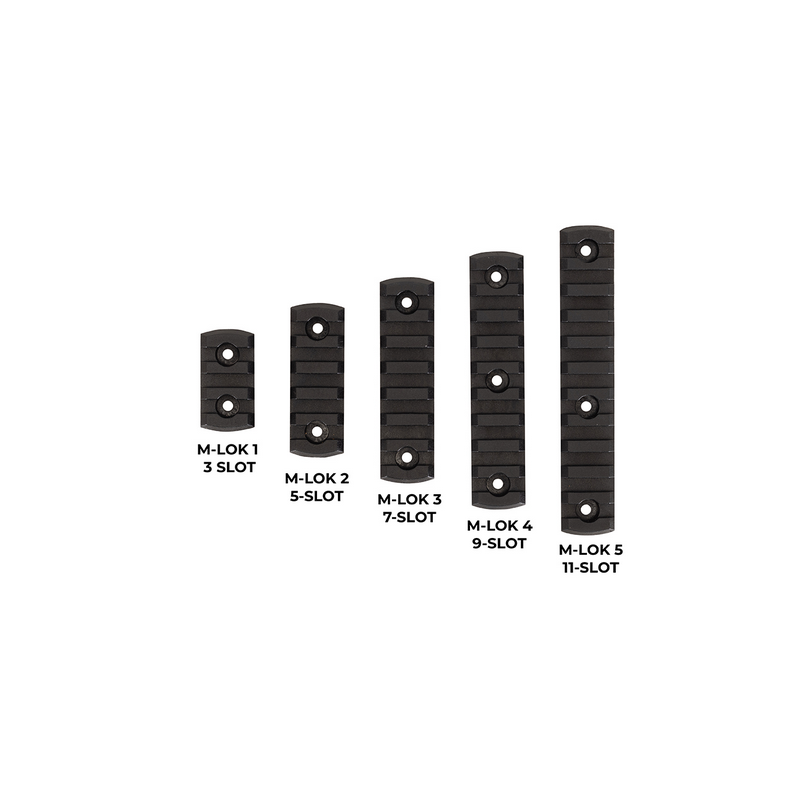 Lot de 5 rails Picatinny - Fixation M-LOK - SABER GEARS