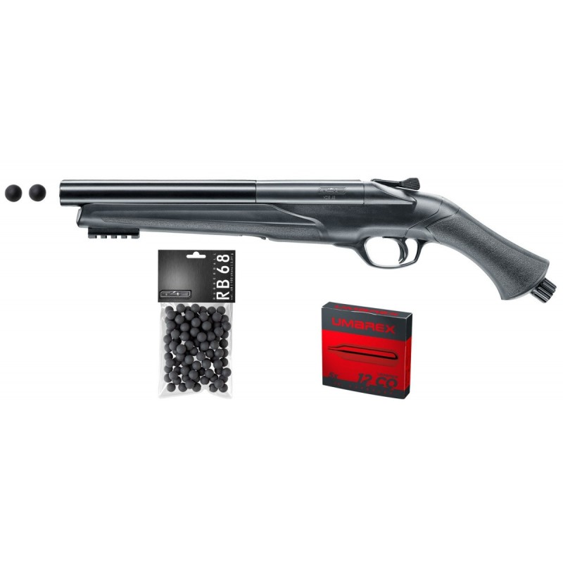umarex PACK PRET A TIRER T4E HDS68 CAL 68 - 16J (100 BILLES ET 5 CARTOUCHES CO2)