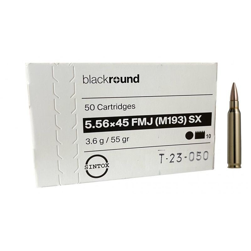 MUNITION 5.56x45 FMJ (M193) SINTOX par 50 cartouches