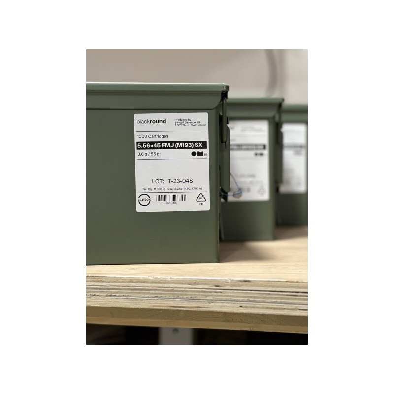 MUNITION 5.56x45 FMJ (M193) SINTOX par 50 cartouches