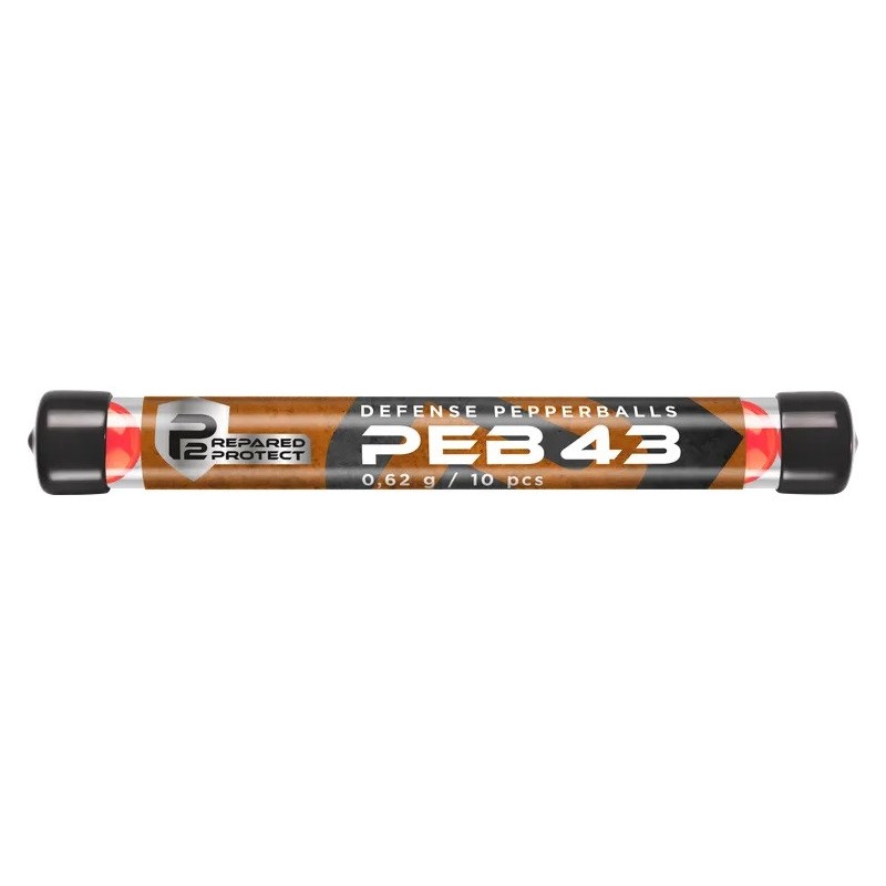 UMAREX T4E - PEB 43 - TUBE DE 10 BILLES DE DÉFENSE AU POIVRE