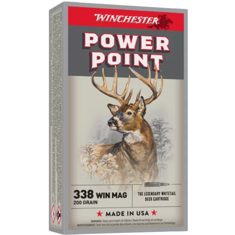 Munitions Winchester 338 win Power Point 200gr