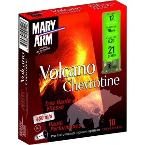 MARY ARM Cartouches  VOLCANO CHEVROTINE 21GRAINS HP Cal 12/70 21grains