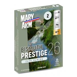 Cartouches MARY ARM PRESTIGE Bismuth 26 - Cal 16/67 26gr billes N°2 BJ