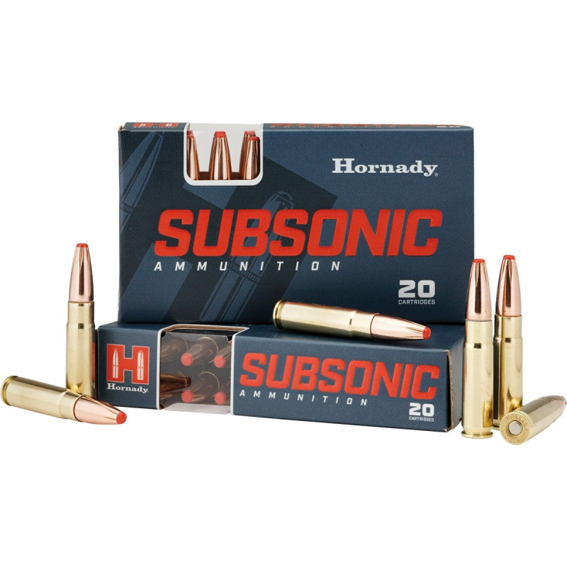 Cartouches Hornady Sub-X Subsonic - Cal: 300 Blackout - 190 gr - x 20