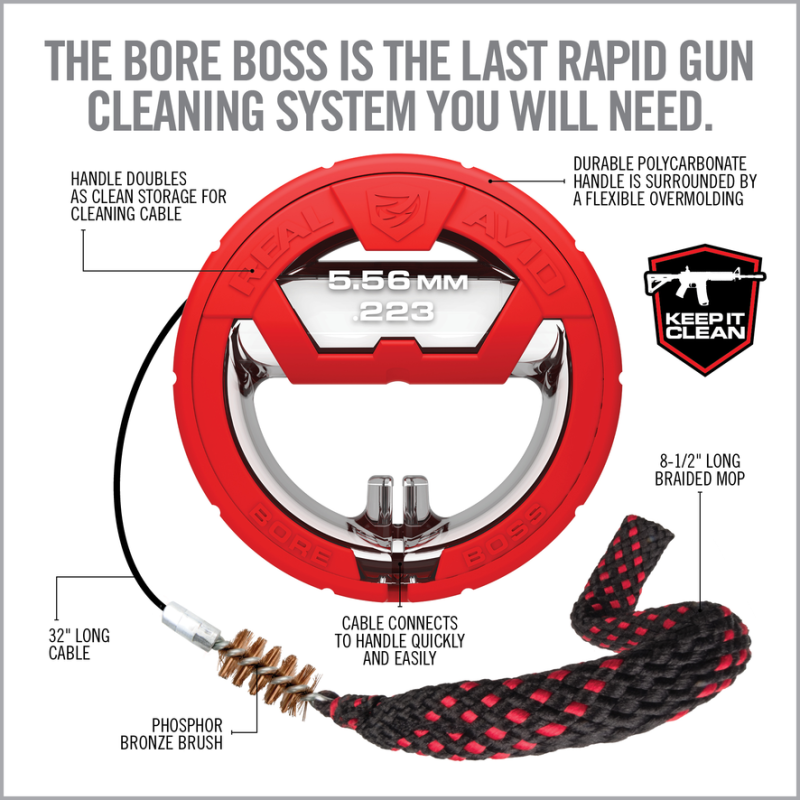 REAL AVID - CABLE DE NETTOYAGE BORE BOSS - CAL .223/5.56MM