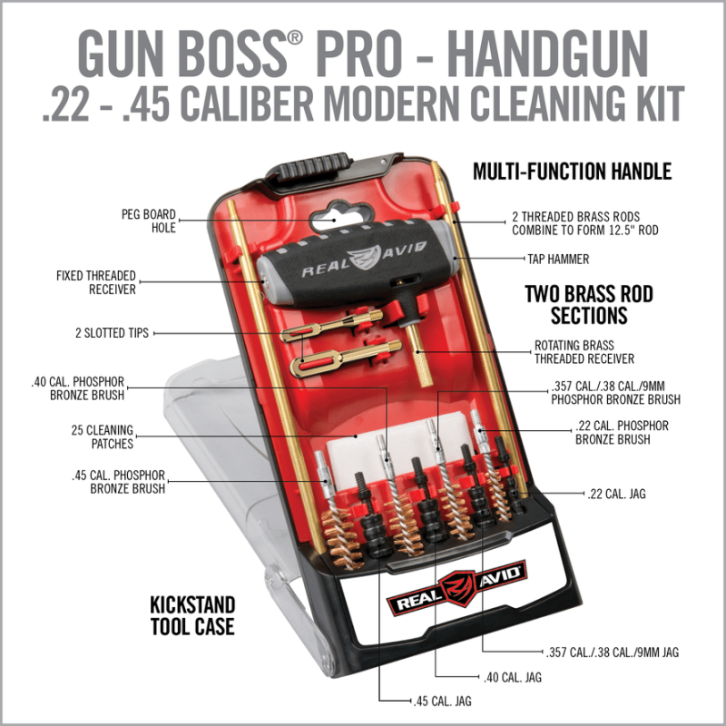REAL AVID- KIT DE NETTOYAGE ARMES DE POING - GUN BOSS PRO