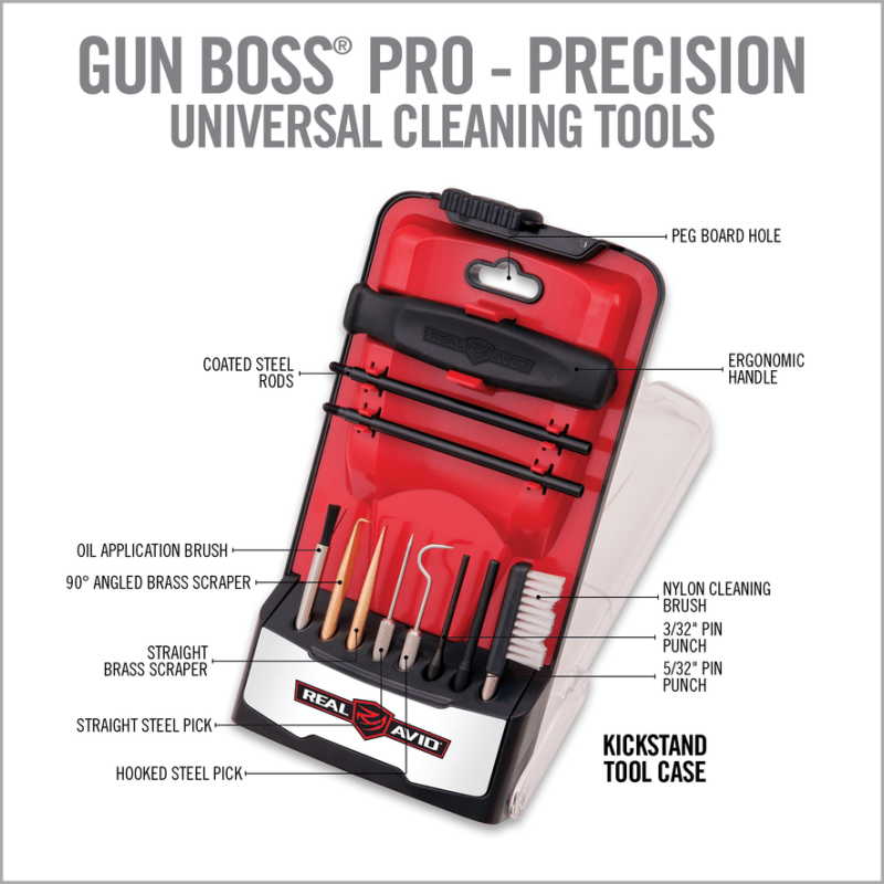 REAL AVID - GUN BOSS PRO - KIT DE NETTOYAGE OUTILS DE PRECISION