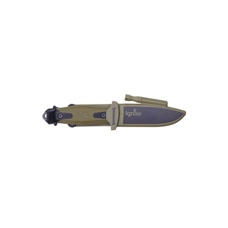 COUTEAU BROWNING IGNITE LAME FIXE COULEUR VERT - 10CM