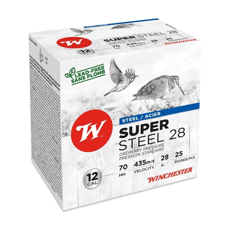 WINCHESTER CARTOUCHE DE CHASSE - ACIER - SUPER STEEL - 12/70 - 28 GRAMMES