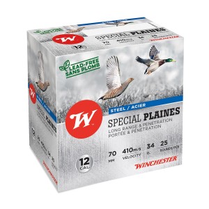Cartouches WINCHESTER - CHASSE - ACIER - STEEL SPECIAL PLAINES - 20/70 - 24 GRAMMES