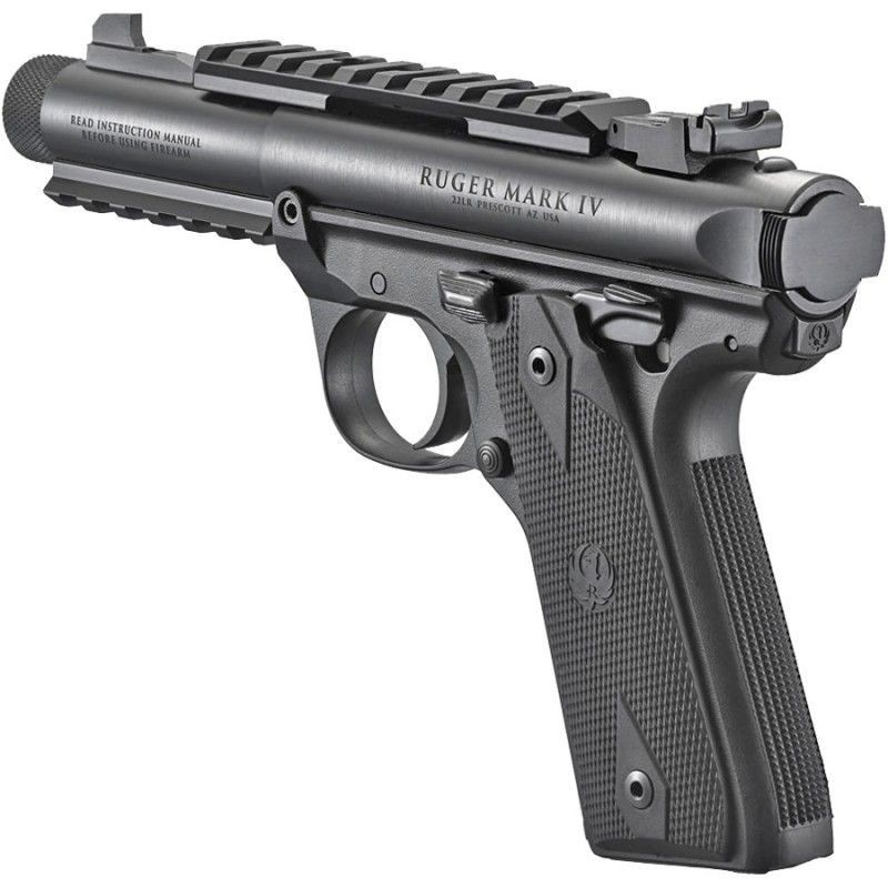 PISTOLET RUGER MARK IV TACTICAL - Cal: 22LR 4.4" 10Cps Fileté: 1/2x28