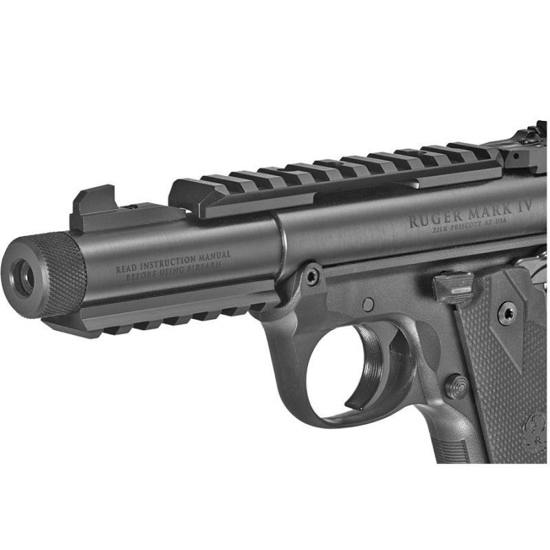 PISTOLET RUGER MARK IV TACTICAL - Cal: 22LR 4.4" 10Cps Fileté: 1/2x28