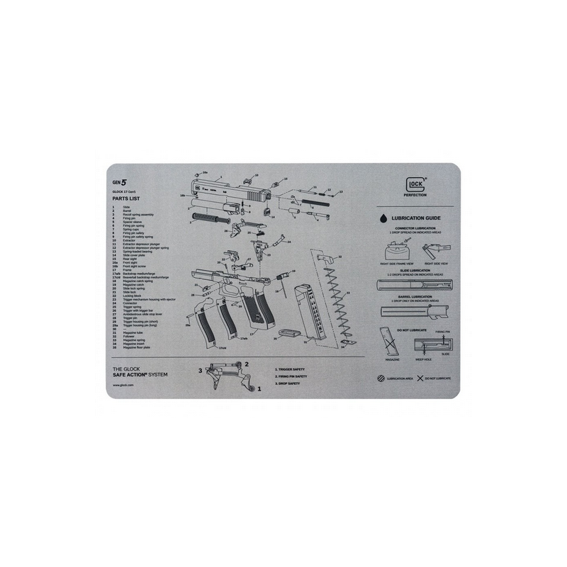 Tapis Glock de démontage et d'entretien gris GEN 5
