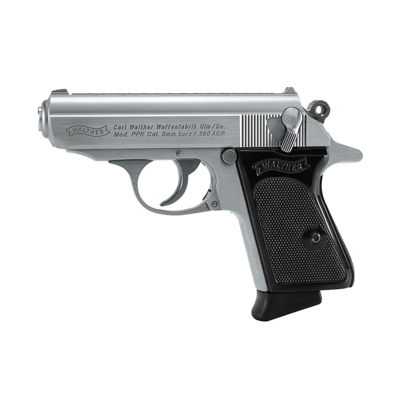 PISTOLET WALTHER PPK, 6 CPS CAL 380ACP - INOX
