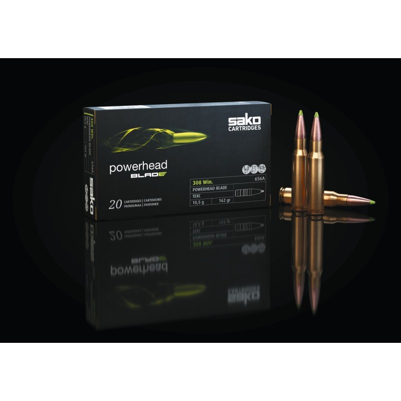Cartouches SAKO Calibre 30-06 POWERHEAD BLADE 175grs -11.3g - cuivre sans plomb - 659A - Boite de 20 unités
