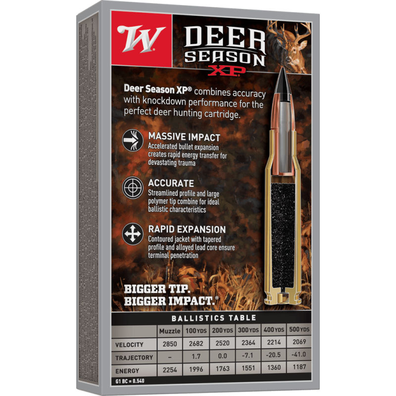 Cartouches Winchester Deer Season XP Extreme Point 6.5 Creedmoor 125 gr