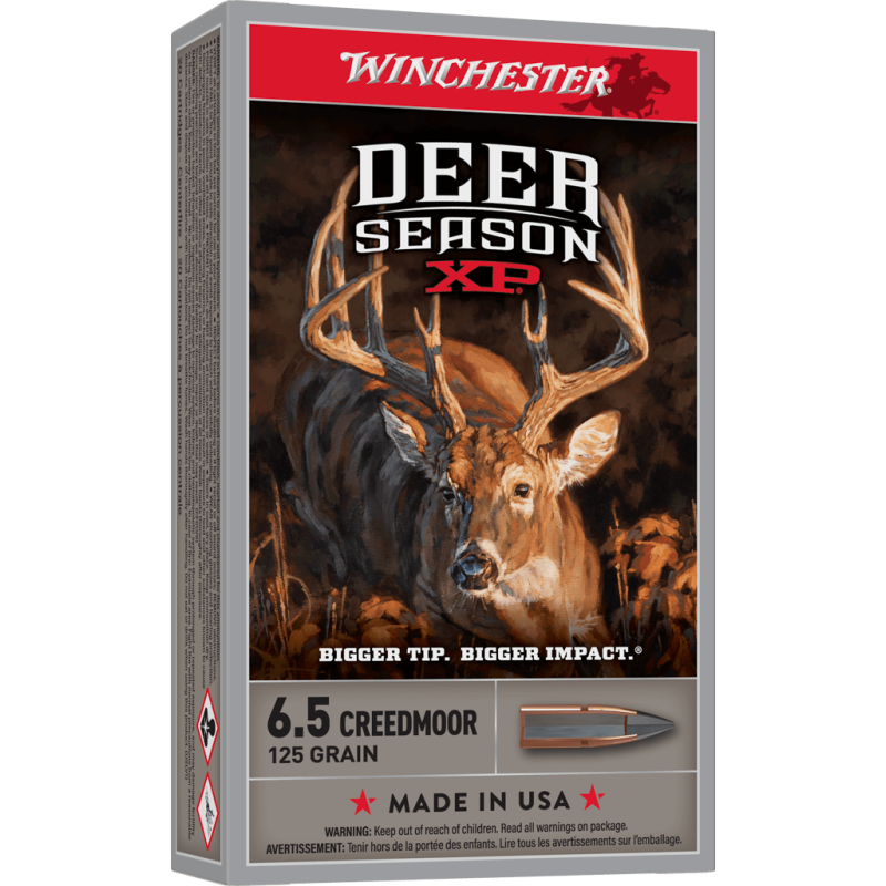 Cartouches Winchester Deer Season XP Extreme Point 6.5 Creedmoor 125 gr