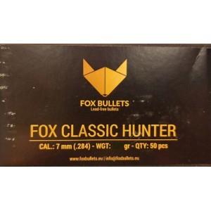 Ogives Sans Plomb Monolithiques FOX CLASSIC HUNTER cal. 270 (.277) 145gr - Boite de 50 unités