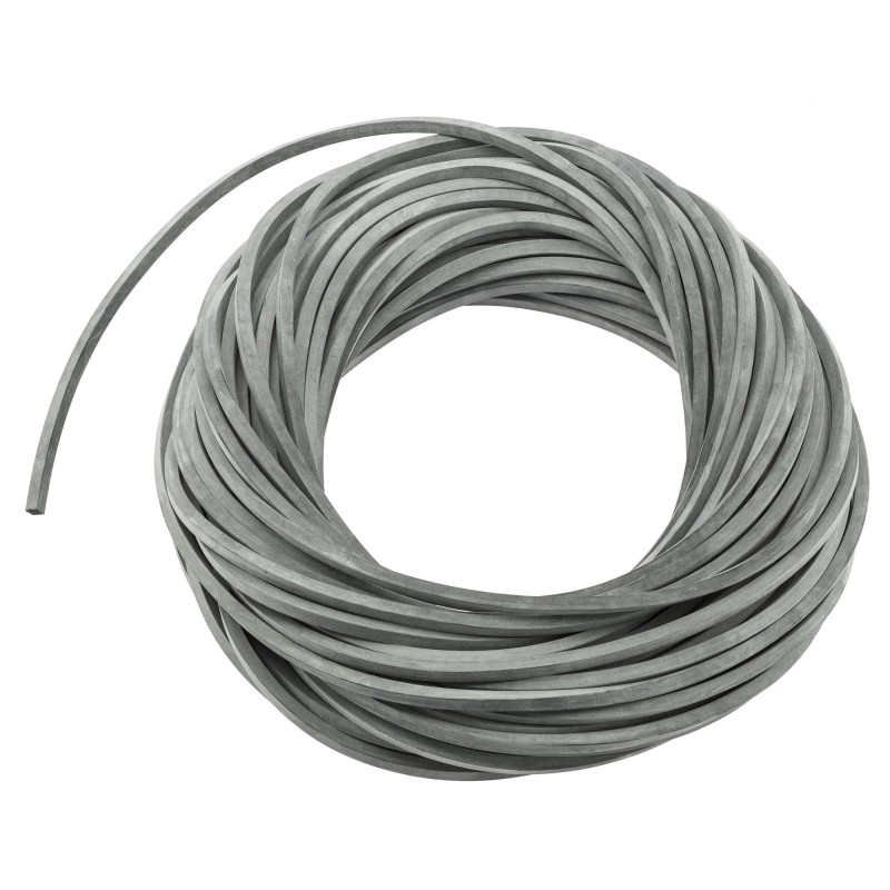 Caoutchouc Elastique gris 5x5mm pour lance pierres - 1 metre