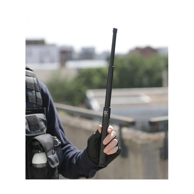 BATON TELESCOPIQUE GK 21 ACIER / ALU - MANCHE METAL