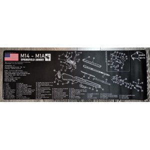Tapis de démontage/entretien - Marque SABER MATS - SPRINGFIELD M14 - XXL - 88X30CM - En francais